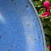 tall blue speckle serving bowl