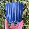 blue facet planter