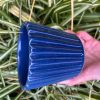 blue facet planter