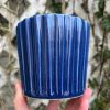 blue facet planter