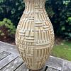 yellow patterned vase