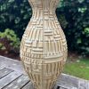 yellow patterned vase