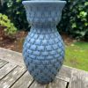 blue square vase