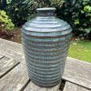 blue stripe bud vase