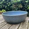 blue speckle serving bowl