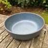 blue speckle serving bowl