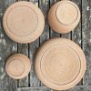 brown blue bowl set