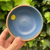 brown blue bowl set