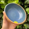 brown blue bowl set