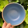 brown blue bowl set