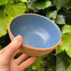 brown blue bowl set