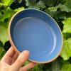 brown blue bowl set