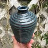 blue stripe bud vase