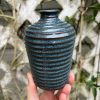 blue stripe bud vase