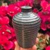 blue stripe bud vase