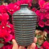 blue stripe bud vase
