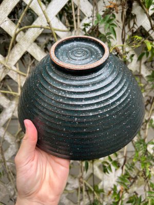 turquoise speckle big bowl