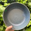 blue speckle serving bowl