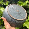 blue speckle serving bowl