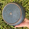 blue speckle serving bowl