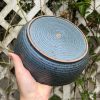 blue speckle serving bowl
