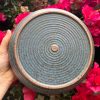 blue speckle serving bowl