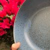 blue speckle serving bowl