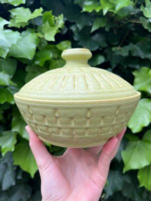 green square jar