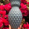 blue square vase