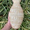 yellow patterned vase