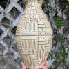 yellow patterned vase
